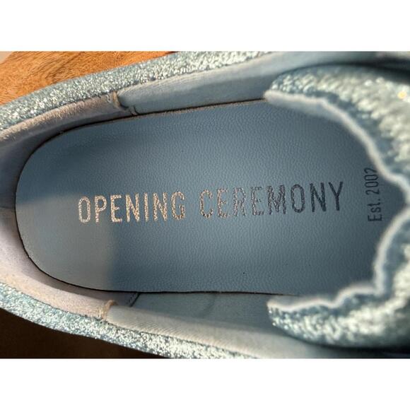 NWB OPENING CEREMONY La Cienega Glitter Lace Up Platform Sneakers Size 5 - Picture 7 of 13